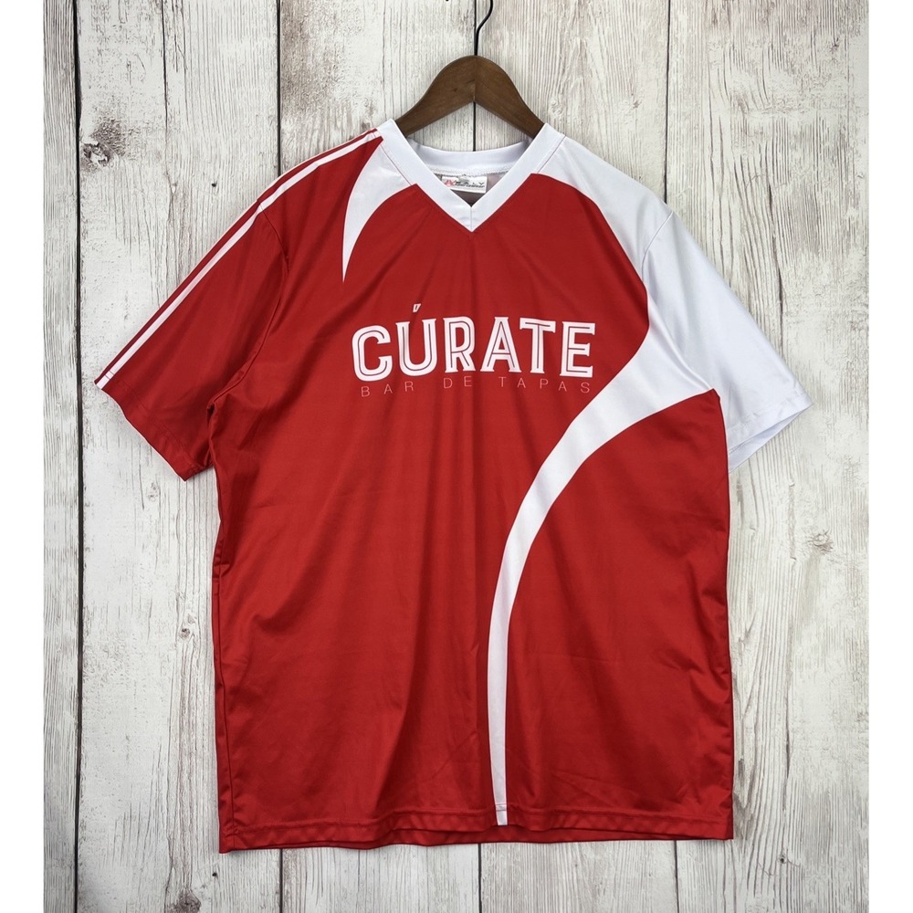 Healy‎ Sportswear Soccer Jersey XL Curate Bar de Tapas Red Good Condition